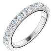 Platinum Round Natural Diamond Milgrain French-Set Eternity Band – 2 mm Stones