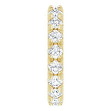 14K Gold Round Lab-Grown Diamond Milgrain French-Set Eternity Band – 3 mm Stones - Yellow Gold - view 4
