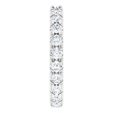 Platinum Round Natural Diamond Milgrain French-Set Eternity Band – 2.5 mm Stones - view 4