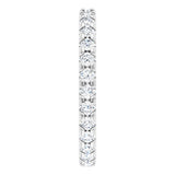 Platinum Round Lab-Grown Diamond Milgrain French-Set Eternity Band – 2 mm Stones - view 4