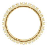14K Gold Round Lab-Grown Diamond Milgrain French-Set Eternity Band – 2 mm Stones - Yellow Gold - view 2