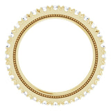 14K Gold Round Lab-Grown Diamond Milgrain French-Set Eternity Band – 2 mm Stones - Yellow Gold - view 2