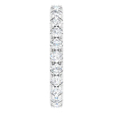 Platinum Round Natural Diamond Milgrain French-Set Eternity Band – 2.5 mm Stones - view 4