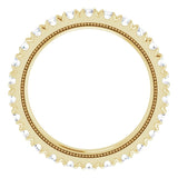 14K Gold Round Lab-Grown Diamond Milgrain French-Set Eternity Band – 2.5 mm Stones - Yellow Gold - view 2