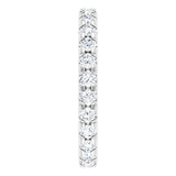 Platinum Round Natural Diamond Milgrain French-Set Eternity Band – 2.5 mm Stones - view 4