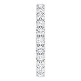 Platinum Round Natural Diamond Milgrain French-Set Eternity Band – 2.5 mm Stones - view 4