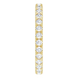 14K Gold Round Natural Diamond Milgrain French-Set Eternity Band – 2 mm Stones - Yellow Gold - view 4