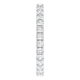 Platinum Round Lab-Grown Diamond Milgrain French-Set Eternity Band – 2 mm Stones - view 4