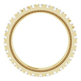 14K Gold Round Lab-Grown Diamond Milgrain French-Set Eternity Band – 2 mm Stones - Yellow Gold - view 2