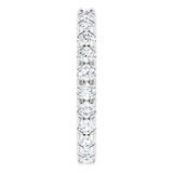 Platinum Round Natural Diamond Milgrain French-Set Eternity Band – 2.5 mm Stones - view 4