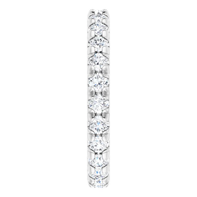 Platinum Round Lab-Grown Diamond Milgrain French-Set Eternity Band – 2.5 mm Stones - view 4