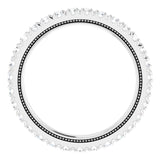 Platinum Round Lab-Grown Diamond Milgrain French-Set Eternity Band – 2 mm Stones - view 2