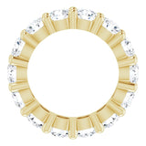10K Gold Round Lab-Grown Diamond Shared-Prong Eternity Band – 4.1 mm Stones - Yellow Gold - view 2