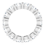 10K Gold Round Lab-Grown Diamond Shared-Prong Eternity Band – 4.1 mm Stones - White Gold - view 2