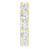 10K Gold Round Natural Diamond Shared-Prong Eternity Band – 4.1 mm Stones - Yellow Gold - view 4