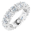Platinum Round Lab-Grown Diamond Shared-Prong Eternity Band – 4.1 mm Stones