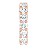10K Gold Round Lab-Grown Diamond Shared-Prong Eternity Band – 4.1 mm Stones - Rose Gold - view 4