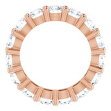 10K Gold Round Lab-Grown Diamond Shared-Prong Eternity Band – 4.1 mm Stones - Rose Gold - view 2