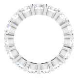 10K Gold Round Natural Diamond Shared-Prong Eternity Band – 4.1 mm Stones - White Gold - view 2