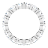 10K Gold Round Lab-Grown Diamond Shared-Prong Eternity Band – 4.1 mm Stones - White Gold - view 2