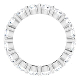 10K Gold Round Lab-Grown Diamond Shared-Prong Eternity Band – 4.1 mm Stones - White Gold - view 2