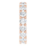 10K Gold Round Lab-Grown Diamond Shared-Prong Eternity Band – 4.1 mm Stones - Rose Gold - view 4