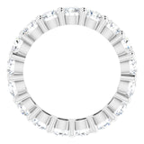 10K Gold Round Lab-Grown Diamond Shared-Prong Eternity Band – 4.1 mm Stones - White Gold - view 2