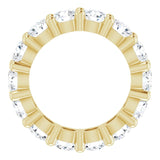 10K Gold Round Lab-Grown Diamond Shared-Prong Eternity Band – 4.1 mm Stones - Yellow Gold - view 2
