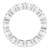 10K Gold Round Lab-Grown Diamond Shared-Prong Eternity Band – 4.1 mm Stones - White Gold - view 2