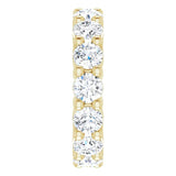 10K Gold Round Lab-Grown Diamond Shared-Prong Eternity Band – 4.1 mm Stones - Yellow Gold - view 4