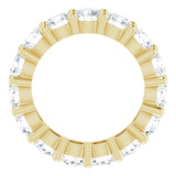 14K Gold Round Lab-Grown Diamond Shared-Prong Eternity Band – 4.1 mm Stones - Yellow Gold - view 2