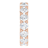 10K Gold Round Natural Diamond Shared-Prong Eternity Band – 4.1 mm Stones - Rose Gold - view 4