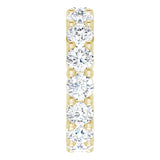 14K Gold Round Lab-Grown Diamond Shared-Prong Eternity Band – 4.1 mm Stones - Yellow Gold - view 4