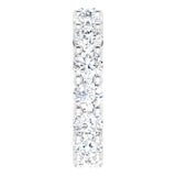 10K Gold Round Lab-Grown Diamond Shared-Prong Eternity Band – 4.1 mm Stones - White Gold - view 4