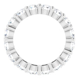 10K Gold Round Natural Diamond Shared-Prong Eternity Band – 4.1 mm Stones - White Gold - view 2