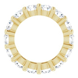 10K Gold Round Lab-Grown Diamond Shared-Prong Eternity Band – 4.1 mm Stones - Yellow Gold - view 2