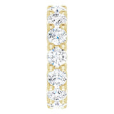 10K Gold Round Natural Diamond Shared-Prong Eternity Band – 4.1 mm Stones - Yellow Gold - view 4