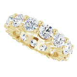 10K Gold Round Lab-Grown Diamond Shared-Prong Eternity Band – 4.1 mm Stones - Yellow Gold - view 5