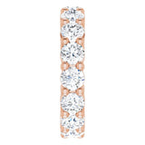10K Gold Round Lab-Grown Diamond Shared-Prong Eternity Band – 4.1 mm Stones - Rose Gold - view 4