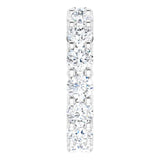 10K Gold Round Lab-Grown Diamond Shared-Prong Eternity Band – 4.1 mm Stones - White Gold - view 4