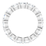 10K Gold Round Lab-Grown Diamond Shared-Prong Eternity Band – 4.1 mm Stones - White Gold - view 2