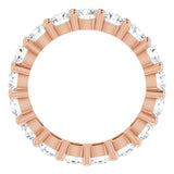 10K Gold Round Lab-Grown Diamond Shared-Prong Eternity Band – 4.1 mm Stones - Rose Gold - view 2