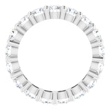 10K Gold Round Lab-Grown Diamond Shared-Prong Eternity Band – 4.1 mm Stones - White Gold - view 2