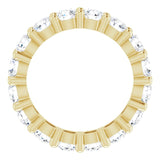 14K Gold Round Lab-Grown Diamond Shared-Prong Eternity Band – 4.1 mm Stones - Yellow Gold - view 2