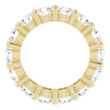 10K Gold Round Lab-Grown Diamond Shared-Prong Eternity Band – 4.1 mm Stones - Yellow Gold - view 2