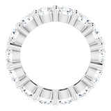 10K Gold Round Natural Diamond Shared-Prong Eternity Band – 4.1 mm Stones - White Gold - view 2
