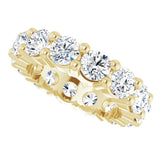 10K Gold Round Lab-Grown Diamond Shared-Prong Eternity Band – 4.1 mm Stones - Yellow Gold - view 5