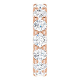 10K Gold Round Lab-Grown Diamond Shared-Prong Eternity Band – 4.1 mm Stones - Rose Gold - view 4