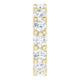 10K Gold Round Lab-Grown Diamond Shared-Prong Eternity Band – 4.1 mm Stones - Yellow Gold - view 4