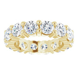 10K Gold Round Lab-Grown Diamond Shared-Prong Eternity Band – 4.1 mm Stones - Yellow Gold - view 3